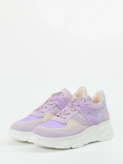 Damen Piedi Nudi – Sneaker aus Veloursleder in Flieder