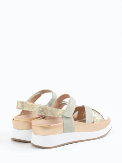 Damen Piesanto – Keilsandalette aus Veloursleder und Textil