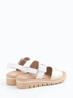 Damen Piesanto – Komfort-Sandale aus Kalbleder champagner