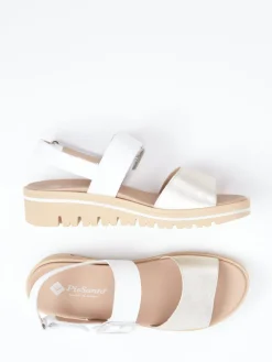 Damen Piesanto – Komfort-Sandale aus Kalbleder champagner