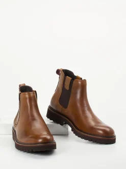 Herren Pius Gabor – Chelsea Boots aus Kalbleder cognac