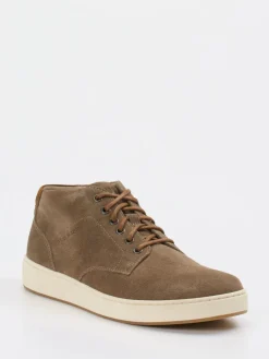 Herren Pius Gabor – Mid-Top-Sneaker aus Veloursleder Taupe