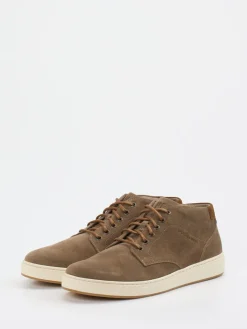 Herren Pius Gabor – Mid-Top-Sneaker aus Veloursleder Taupe