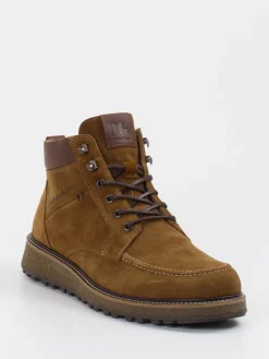 Herren Pius Gabor – Schnürboots aus Veloursleder cognac