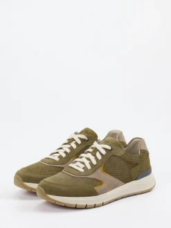 Herren Pius Gabor – Sneaker aus Veloursleder oliv