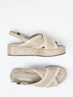 Damen Pons Quintana – Keilsandalette aus Flechtleder