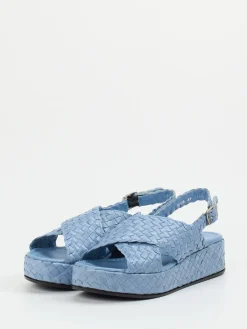 Damen Pons Quintana – Plateau-Sandalen aus Flechtleder hell