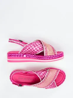 – Plateau-Sandale aus Metallicleder*Pons Quintana Best