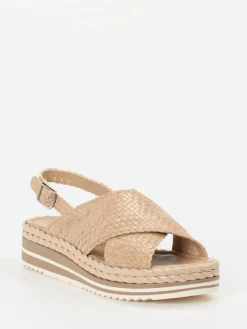 – Plateau-Sandale aus Flechtleder*Pons Quintana Hot