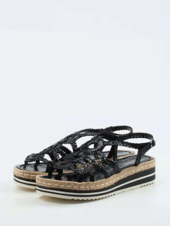 Damen Pons Quintana – Plateau-Sandalen aus Flechtleder