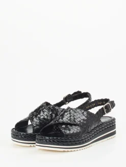 Damen Pons Quintana – Plateau-Sandalen aus Flechtleder