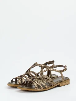 – Riemchensandale aus Metallicleder bronzegold*Pons Quintana Online