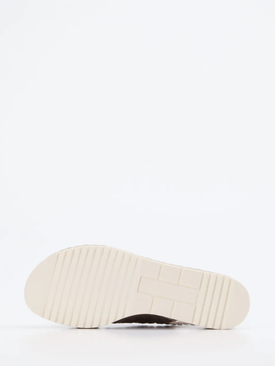 Damen Pons Quintana – Sandale aus Flechtleder in Beigegrau