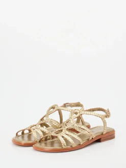 – Sandalen aus Metallic-Leder farben*Pons Quintana