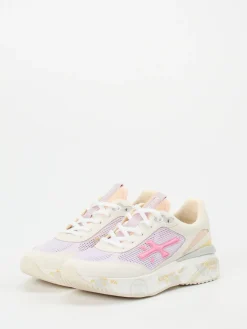Damen Premiata – Chunky Sneaker aus Veloursleder in Pastell