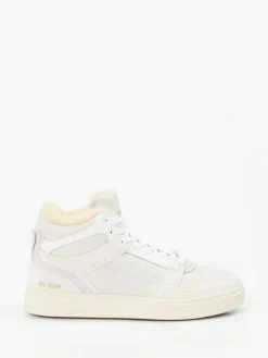 Damen Premiata – High-Top Sneaker aus Veloursleder Offwhite