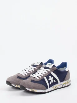 Herren Premiata – Retro-Sneaker aus Veloursleder dunkel