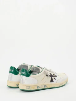 Herren Premiata – Sneaker aus Kalbleder in Beige-Grün