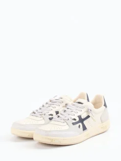 Herren Premiata – Sneaker aus Kalbleder in Creme