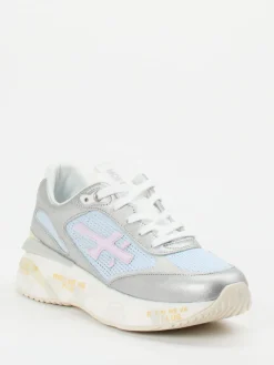 – Sneaker aus Metallicleder und Mesh silber*Premiata Online