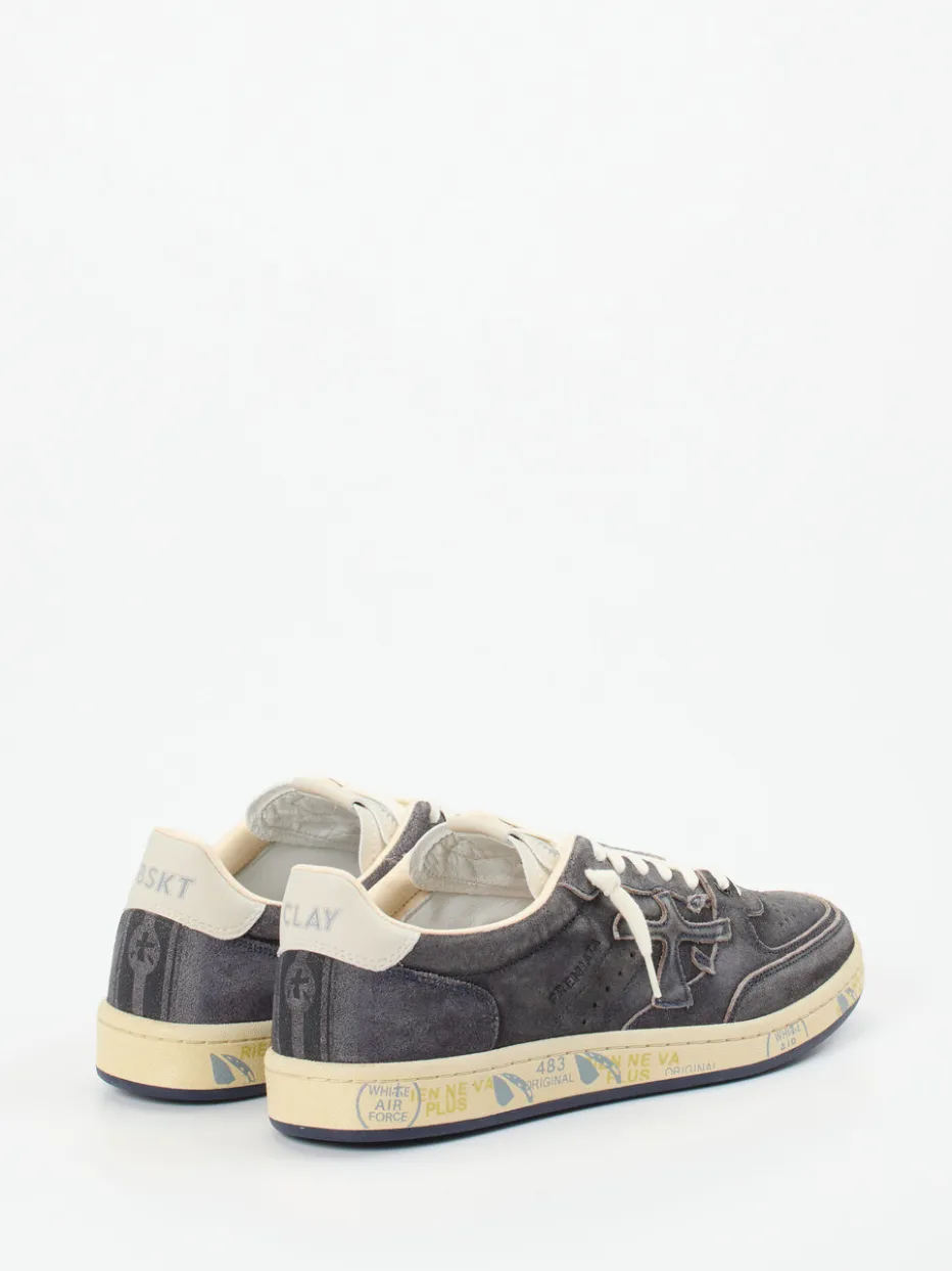 Herren Premiata – Sneaker aus Veloursleder in Anthrazit