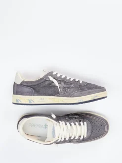 Herren Premiata – Sneaker aus Veloursleder in Anthrazit