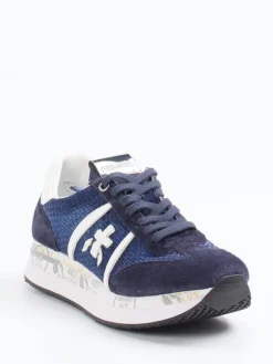 Damen Premiata – Sneaker aus Veloursleder und Mesh