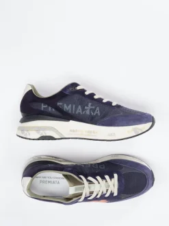 – Sneaker aus Veloursleder und Mesh dunkel*Premiata