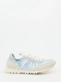 Damen Premiata – Sneaker aus Veloursleder und Nylon hell