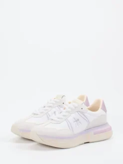 Damen Premiata – Sneaker aus Veloursleder und Textil