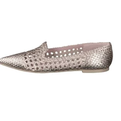 – Loafer-Ballerinas aus Metallicleder Rosé*Pretty Ballerinas Online