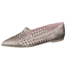 – Loafer-Ballerinas aus Metallicleder Rosé*Pretty Ballerinas Online