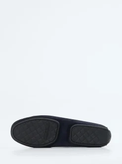 Damen Pretty Ballerinas – Loafer aus Veloursleder Dunkel