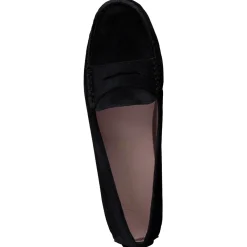 Damen Pretty Ballerinas – Loafer aus Veloursleder Dunkel
