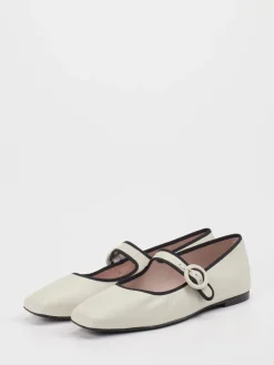 – Mary Jane Flats aus Glattleder Creme*Pretty Ballerinas Hot