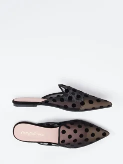 – Mules aus Netz mit Samt-Punkten*Pretty Ballerinas Online