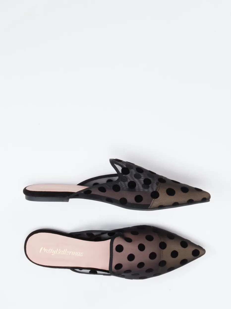 – Mules aus Netz mit Samt-Punkten*Pretty Ballerinas Online
