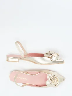 Damen Pretty Ballerinas – Slingback-Ballerinas aus Metallicleder