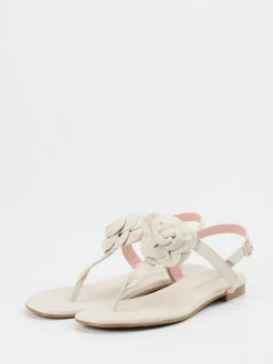 – Zehentrenner aus Lammleder Cremeweiß*Pretty Ballerinas New