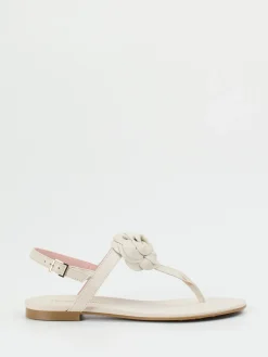 – Zehentrenner aus Lammleder Cremeweiß*Pretty Ballerinas New