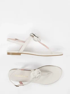 – Zehentrenner aus Lammleder Cremeweiß*Pretty Ballerinas New