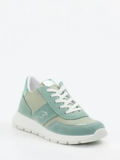 Kinder Primigi – Sneaker aus Veloursleder Salbei