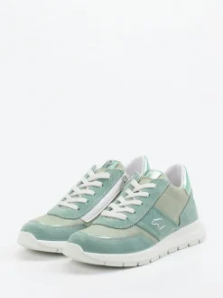 Kinder Primigi – Sneaker aus Veloursleder Salbei