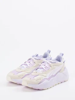 Damen Puma – Chunky Sneaker aus Veloursleder creme
