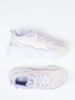 Damen Puma – Chunky Sneaker aus Veloursleder creme