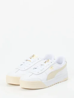 Damen Puma – Sneaker aus Glattleder in mit Goldakzenten