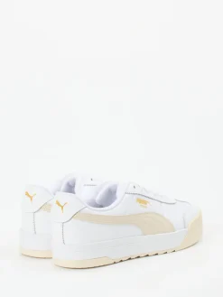 Damen Puma – Sneaker aus Glattleder in mit Goldakzenten