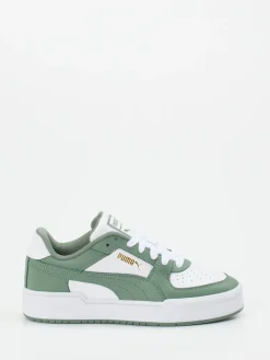 Damen Puma – Sneaker aus Glattleder in Salbeigrün