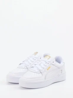 Damen Puma – Sneaker aus Glattleder mit Golddetails