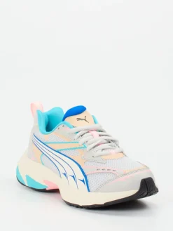 Damen Puma – Sneaker aus Mesh und Synthetikleder Hellgrau